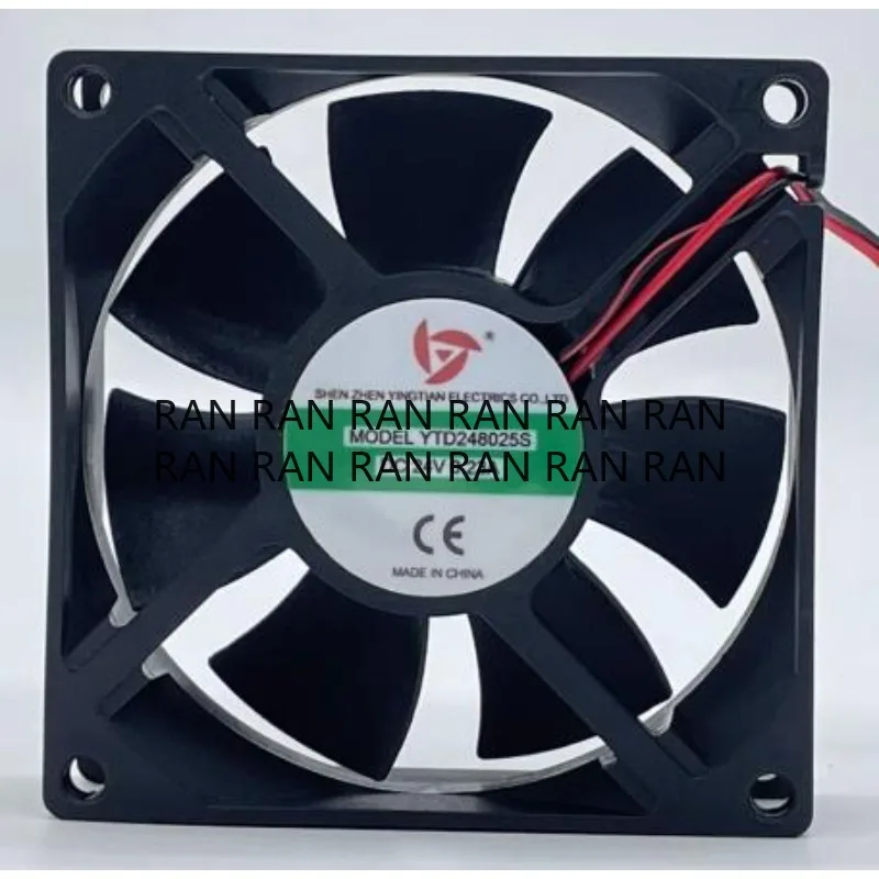 พัดลมระบายความร้อนใหม่สำหรับ YTD248025S 24V 0.23A 8 ซม.พัดลมเครื่องเชื่อม 2 สาย 80x80x25 มม.