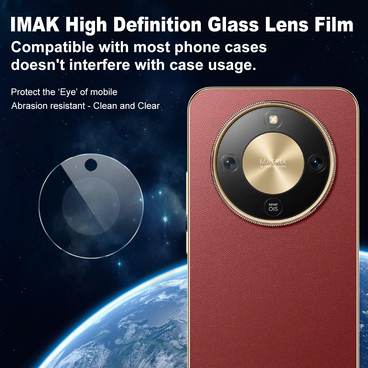 

IMAK Lens Glass For Honor Magic8 Lite X70 X9D 5G Integrated Camera Protector Film