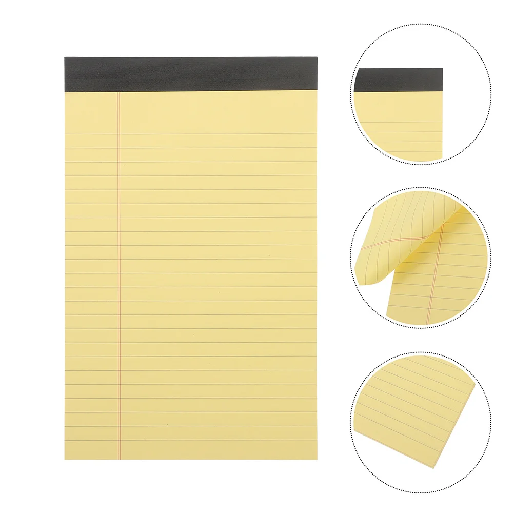 

12 Pads Yellow Legal Notepads 50 Sheets Each Wide Ruled Paper for Notes Tearable Portable Notepad for Business Home Use