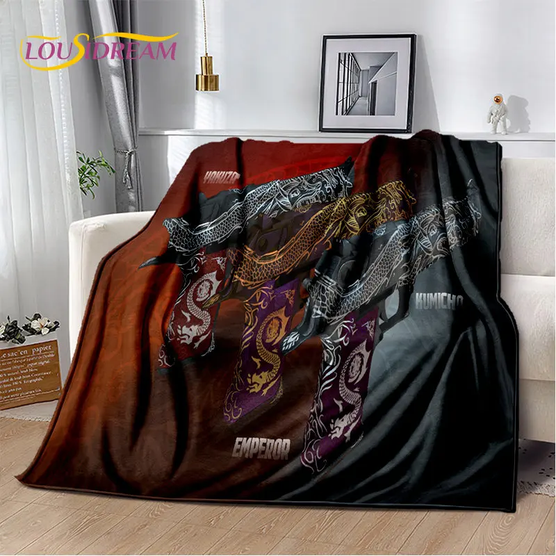 بندقية مسدس خرطوشة بندقية ، CS ، AK ، USP ، M4 ، AWP لينة أفخم بطانية ، الفانيلا بطانية رمي بطانية لغرفة المعيشة غرفة نوم أريكة نزهة