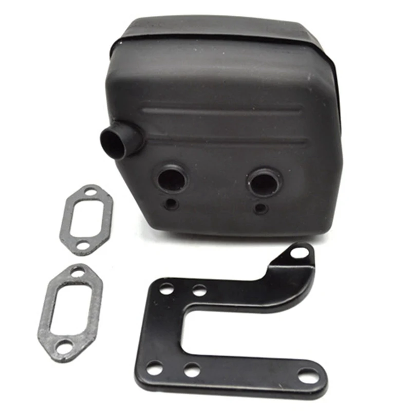 Imagem -03 - Motosserra Silenciador de Escape com Suporte Placa Junta para Husqvarna 61 66 162 266 268 & Corrente Embreagem Lateral Capa Freio Assy