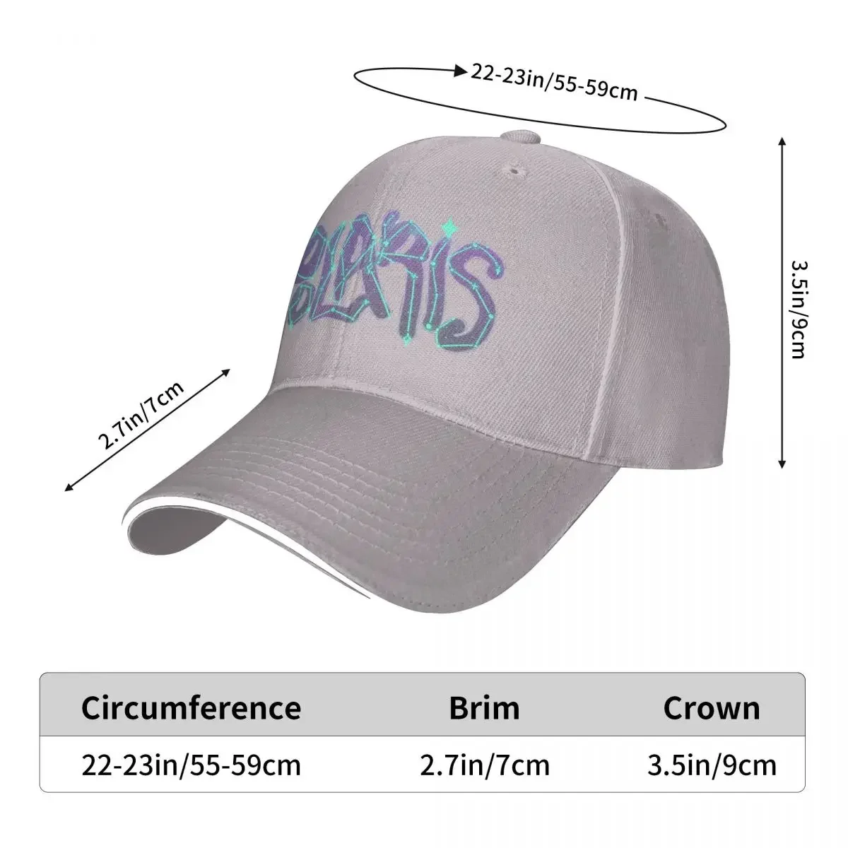 Polaris Saiko 1371KM Cap Fashion Casual Baseball Caps Adjustable Hat Summer Unisex Baseball Hats Customizable Polychromatic