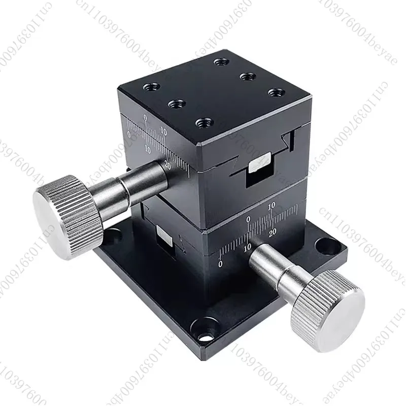 Three-Axis Moving Lift Displacement Platform with Gear and Rack Micro Adjustment, Compact Precision T-Slot Manual Stage