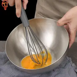 Stainless Steel Bowls Salad Soup Mixing Serving Korean Ramen Rice Kitchen Container Fruit Noodle Cereal Pasta Storage Bowls