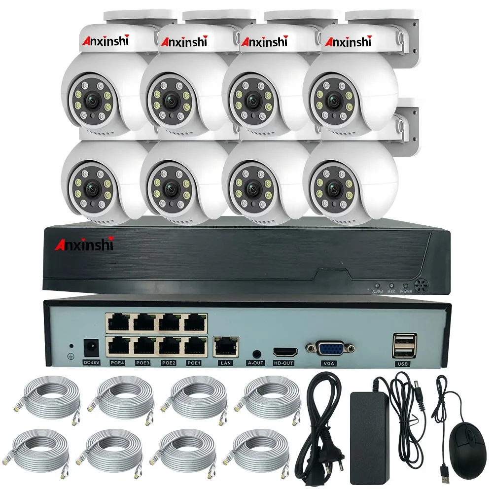 

2mp Ip Camera Set 8ch Nvr Kit Best Quality Indoor And Outdoor 8 Channels Cctv Poe Ptz Camera 8 Channel Cctv System