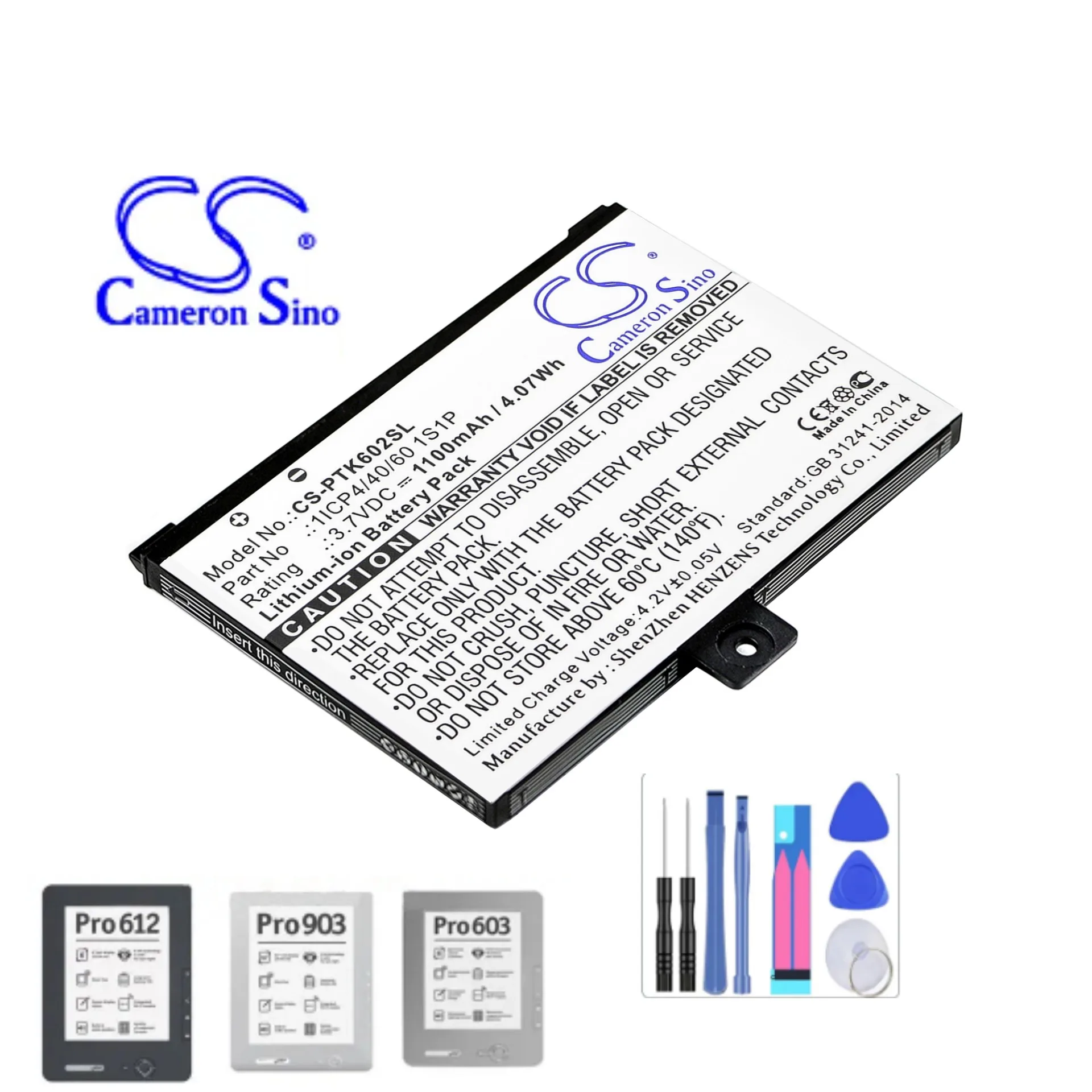 E-book E-reader Battery For E-reader Battery for Pocketbook Pro 602 603 612 902 903 912 920 920.W Capacity 1100mAh / 4.07Wh