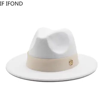Ny Fedorahatt För Kvinnor Vinter Elegant Mode Formellt Bröllop Dekorera Kyrkhatt Panama Fest Jazzhatt Chape Femme 10 best sales Fedora hat man - №6
