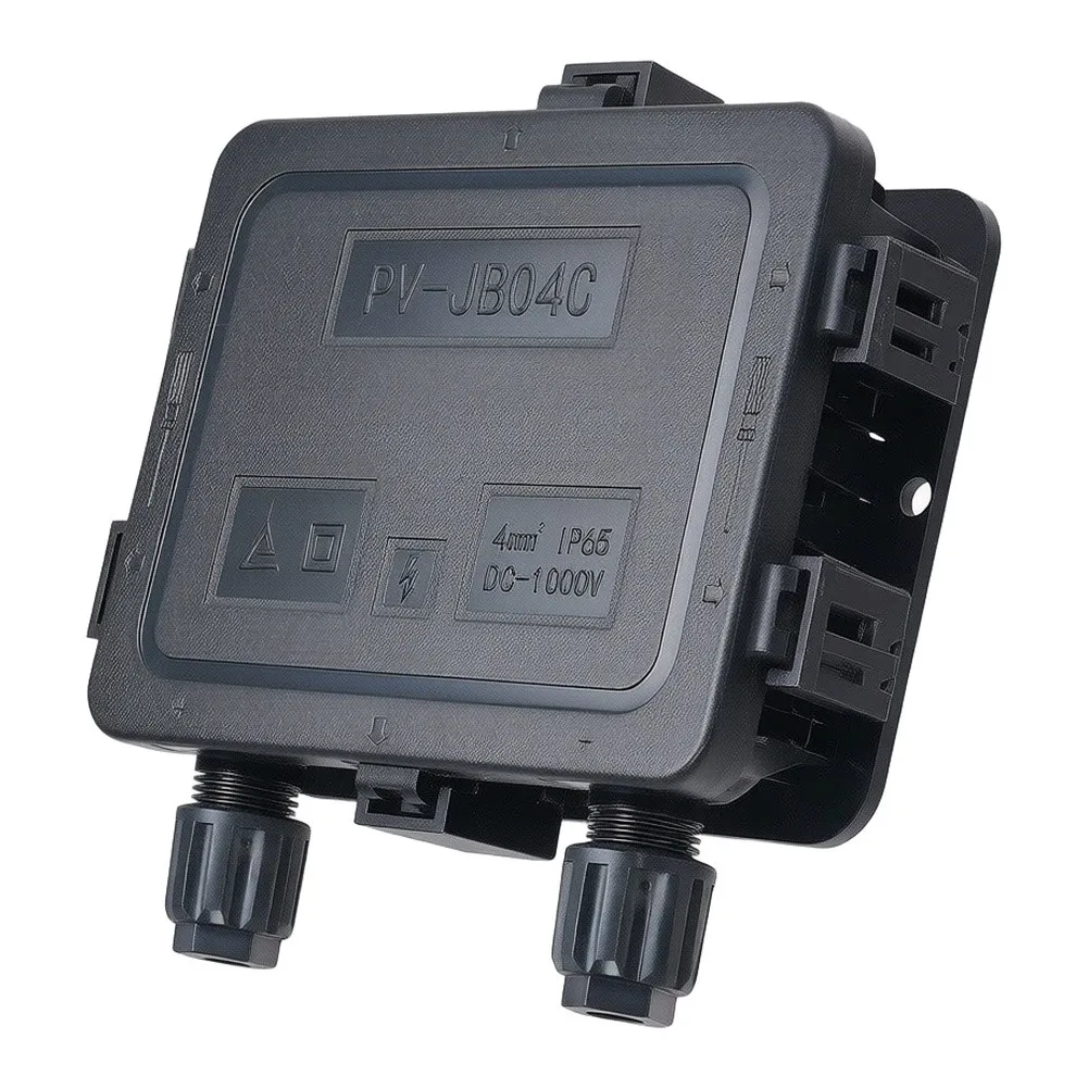 PV Junction Box PV-JB04C for 180W to 300W Solar Panels with IP67 Waterproof Rating for Outdoor Photovoltaic Module Installations