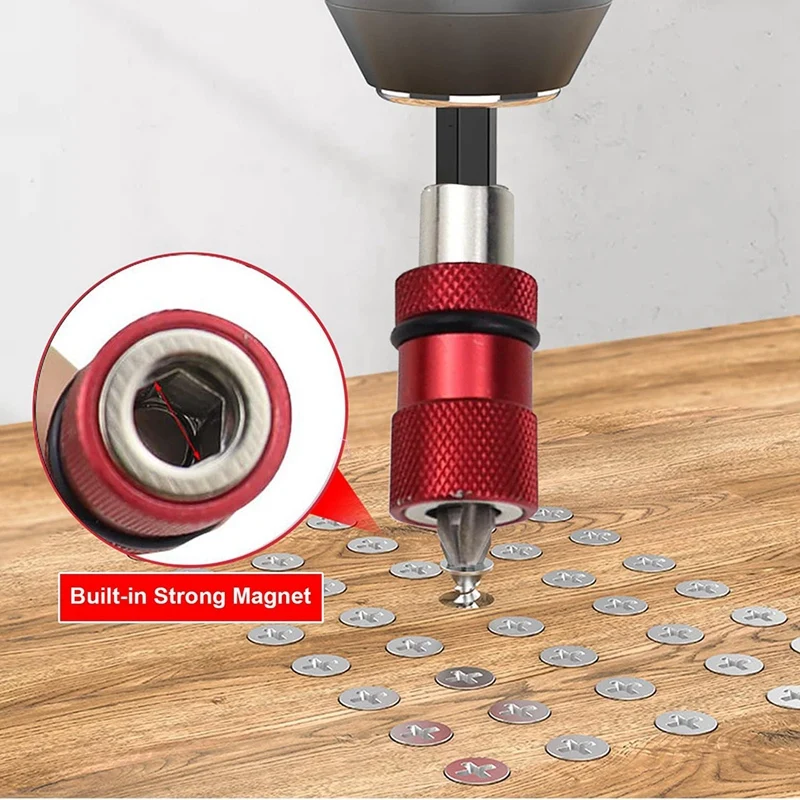 N99rdrill Extension Bit Holder 4Pcs,12 Inch Drill Screwdriver Bit Holder Bar Chuck Adapter Extender 1/4 Inch Hex Bit Holde