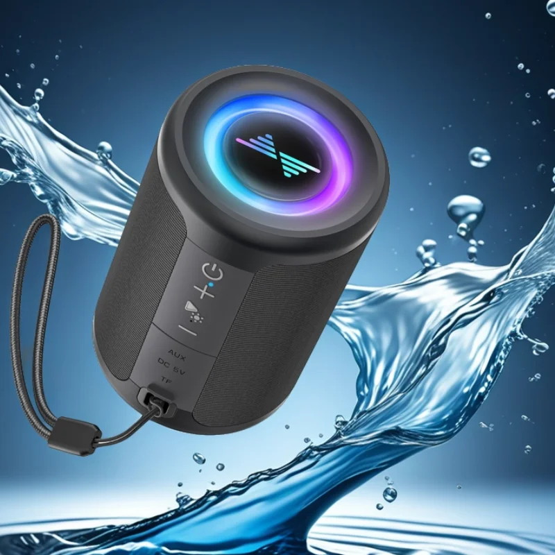 

Беспроводные Bluetooth-колонки, уличный портативный звуковой ящик, RGB-подсветка, сабвуфер, водонепроницаемая музыкальная шкатулка, функция TWS, поддержка TF/AUX