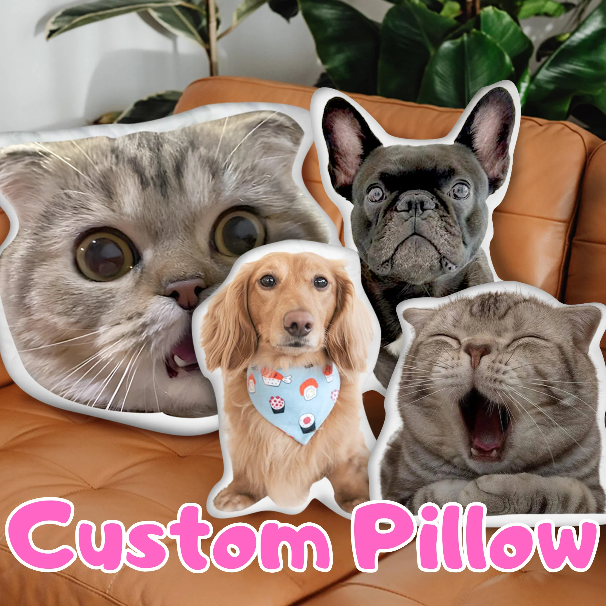 

Custom Pets Cushion Personalized Filling Pets Photo Cushion DIY Pillow for Putting Picture of Cats and Dogs Home Decor