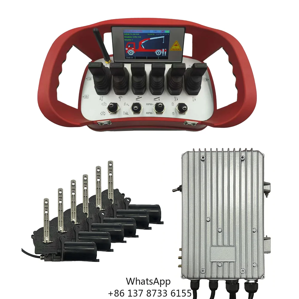 Best Selling Doman 12V 24V Hydraulic Valve 6 Joysticks Boom Truck Crane Remote Control 6 Motors CE IP65 Waterproof Rechargeable