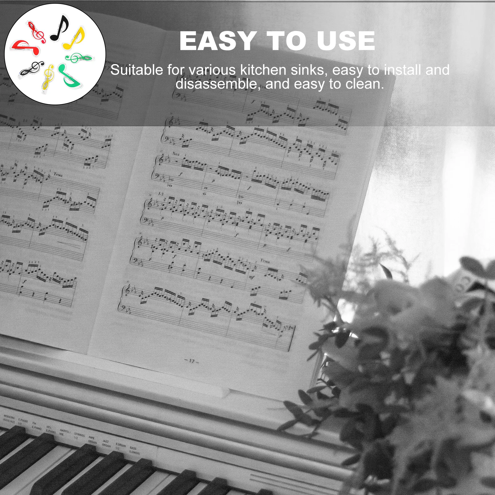 

16Pcs Music Sheet Clips Portable Piano Sheet Music Holder Firm Grip for Electric Upright Piano Lightweight Page Fixing Strap