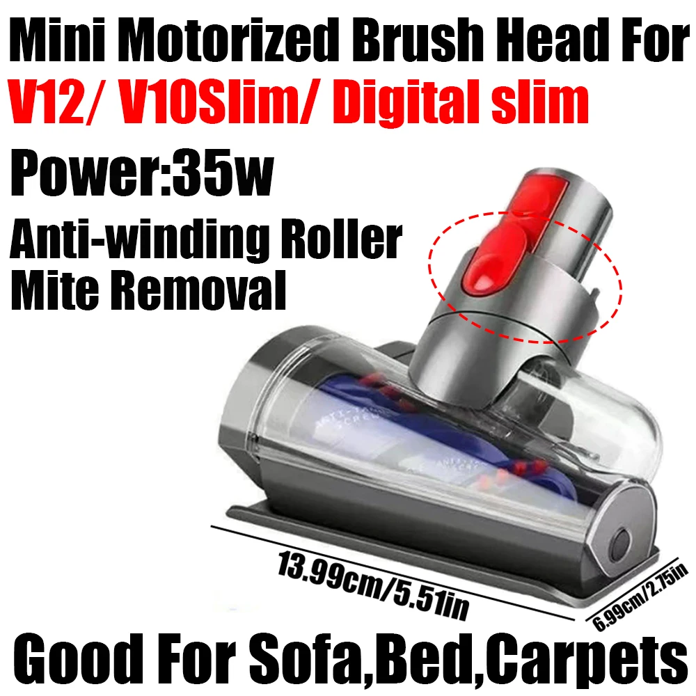 Vervangende borstel en filter voor Dyson V6 V7 V8 V10 V11 V12 V15 DC-serie stofzuigers, voor harde vloeren.