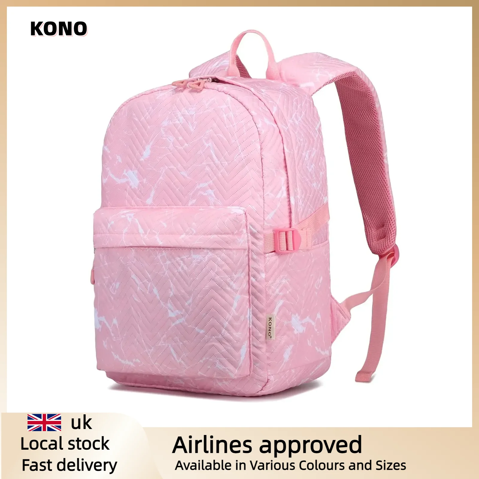 Kono Unisex Casual Daypack, Lightweight School Backpack for Boys, Girls, Men & Women, Laptop Rucksack for College & Travel