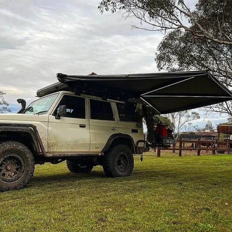 

270 Degree Batwing Car Side Awning 180 Degree Free Standing for Rooftop Tent Camper Van 4x4 Off Road with LED Light Shelter