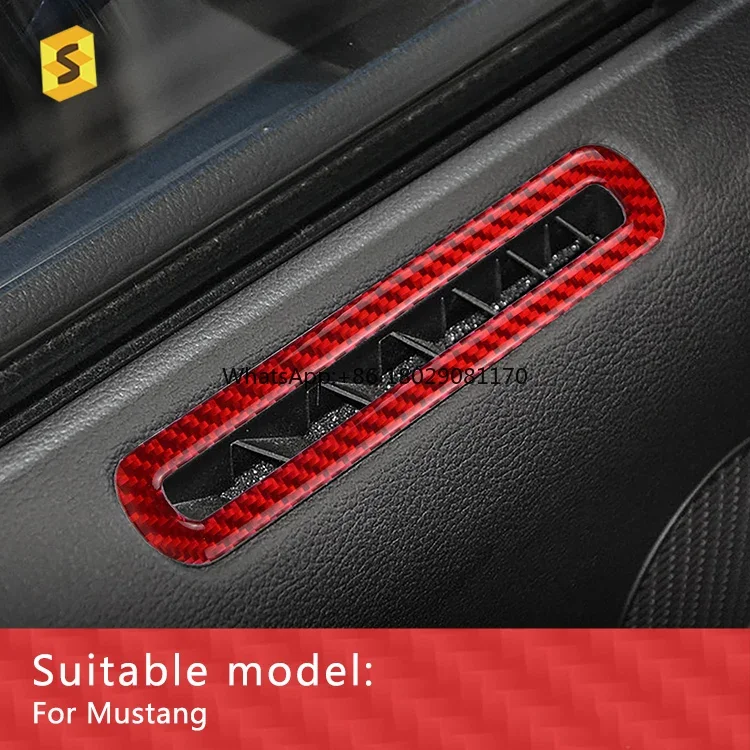 DJYM007 Car Interior Door Air Vent Sticker For Mustang Carbon Fiber Accsori