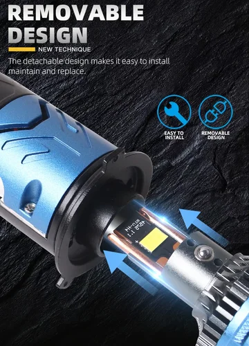 Imagen 2 del producto 2025 SANVI 140W 6000K H4 Bi Mini lente de proyector LED bombilla de coche faro Turbo lámparas Plug and Play motocicleta luz alta y baja 12V