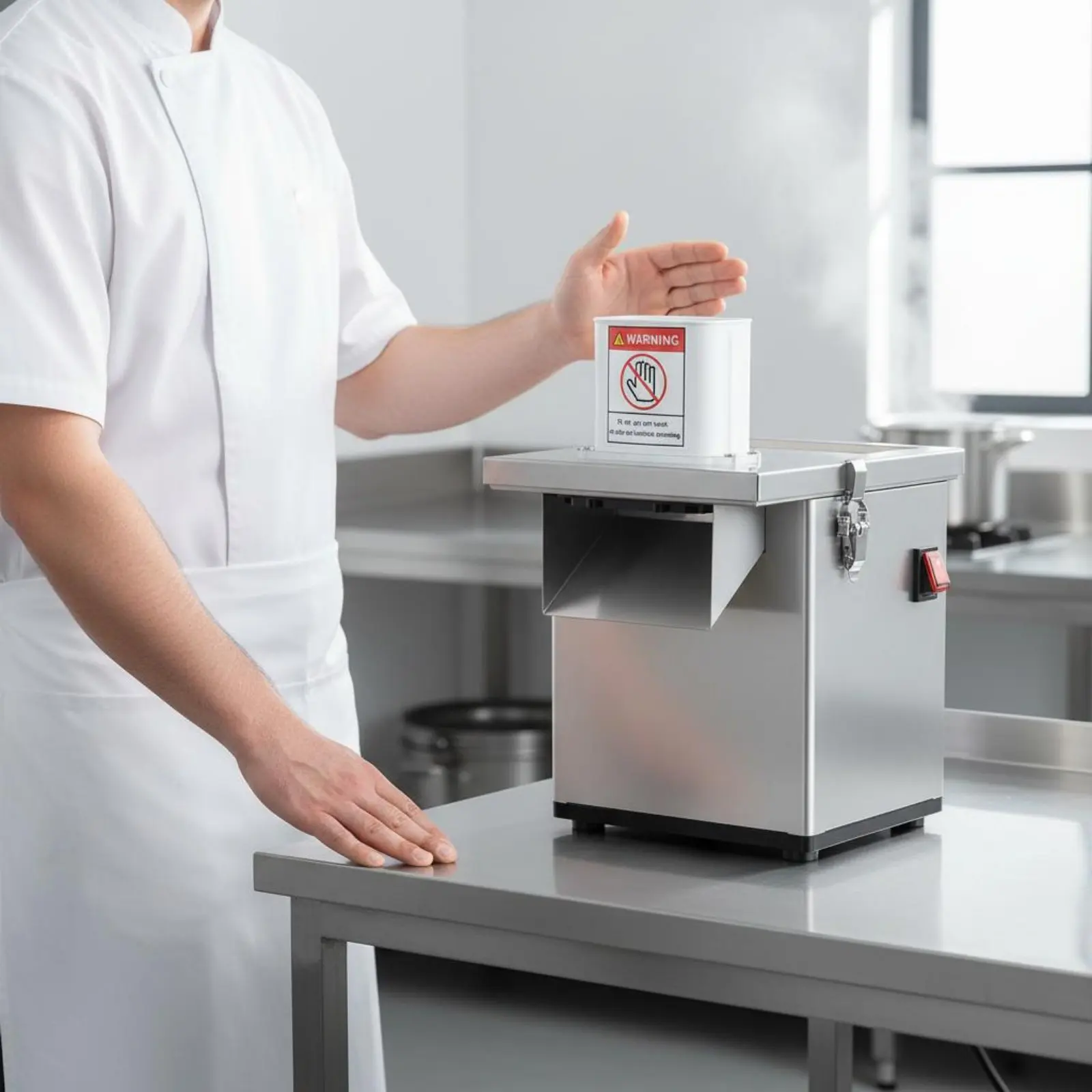 Cortador de Verduras Multifuncional de Acero Inoxidable, Cortador de Patatas Profesional para Encimera con Función de un Solo Botón