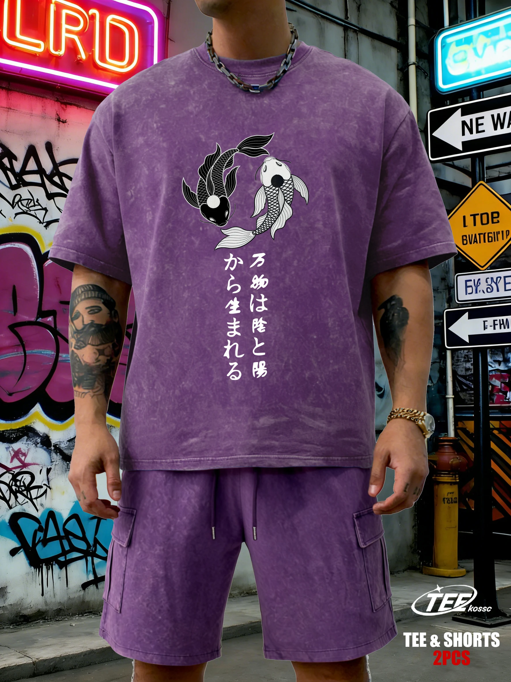 

Мужская футболка с принтом «Рыба в воде», спортивная одежда, удобные хлопковые мягкие шорты, повседневная свободная мужская одежда в стиле ретро