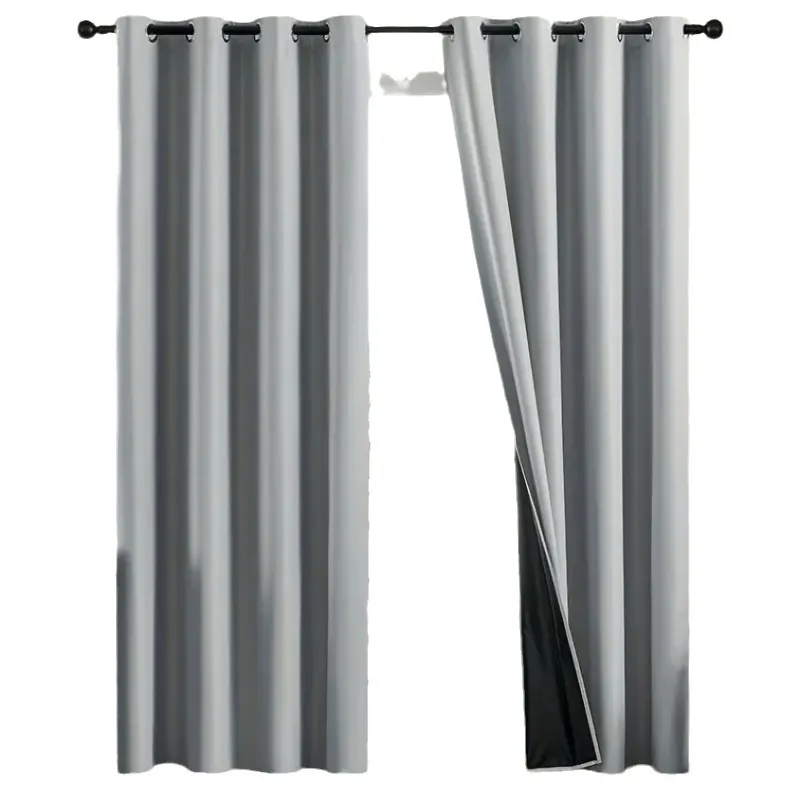 Solid color full blackout curtains high quality fabrics custom curtains wholesale