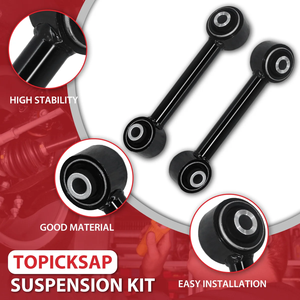 TOPICKSAP Rear Upper Control Arms & Rear Sway Bar Links for Jeep Compass Patriot Dodge Caliber 2007 2008 2009 2010 2011 2012