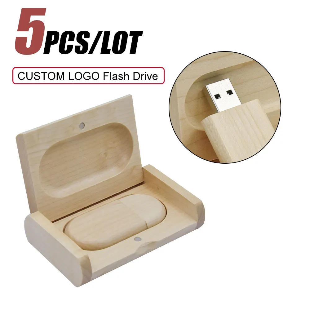 

5 шт./лот USB-накопитель в деревянной коробке, ручка-накопитель, деревянный USB 2,0, бесплатный индивидуальный логотип, 32 ГБ, 64 ГБ, карта памяти для подарка, 4 ГБ, 8 ГБ, 16 ГБ