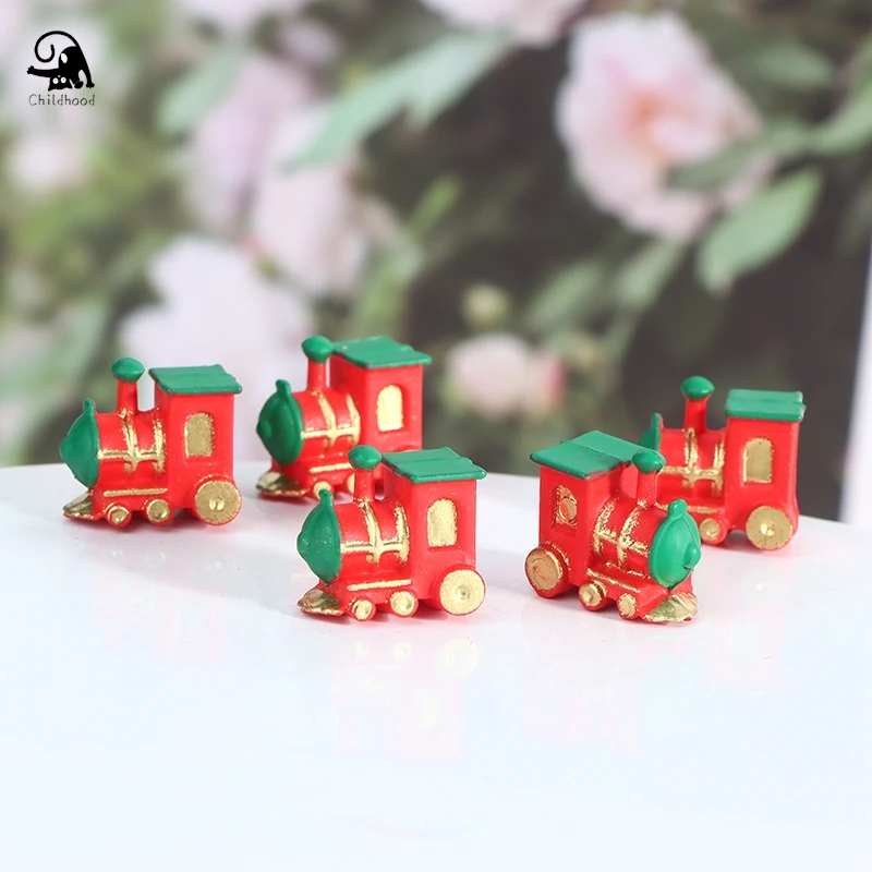 1/12 Dollhouse Miniature Accessories Mini Train Classic Simulation Train Model Toys Pretend Play For Doll House Home Decoration