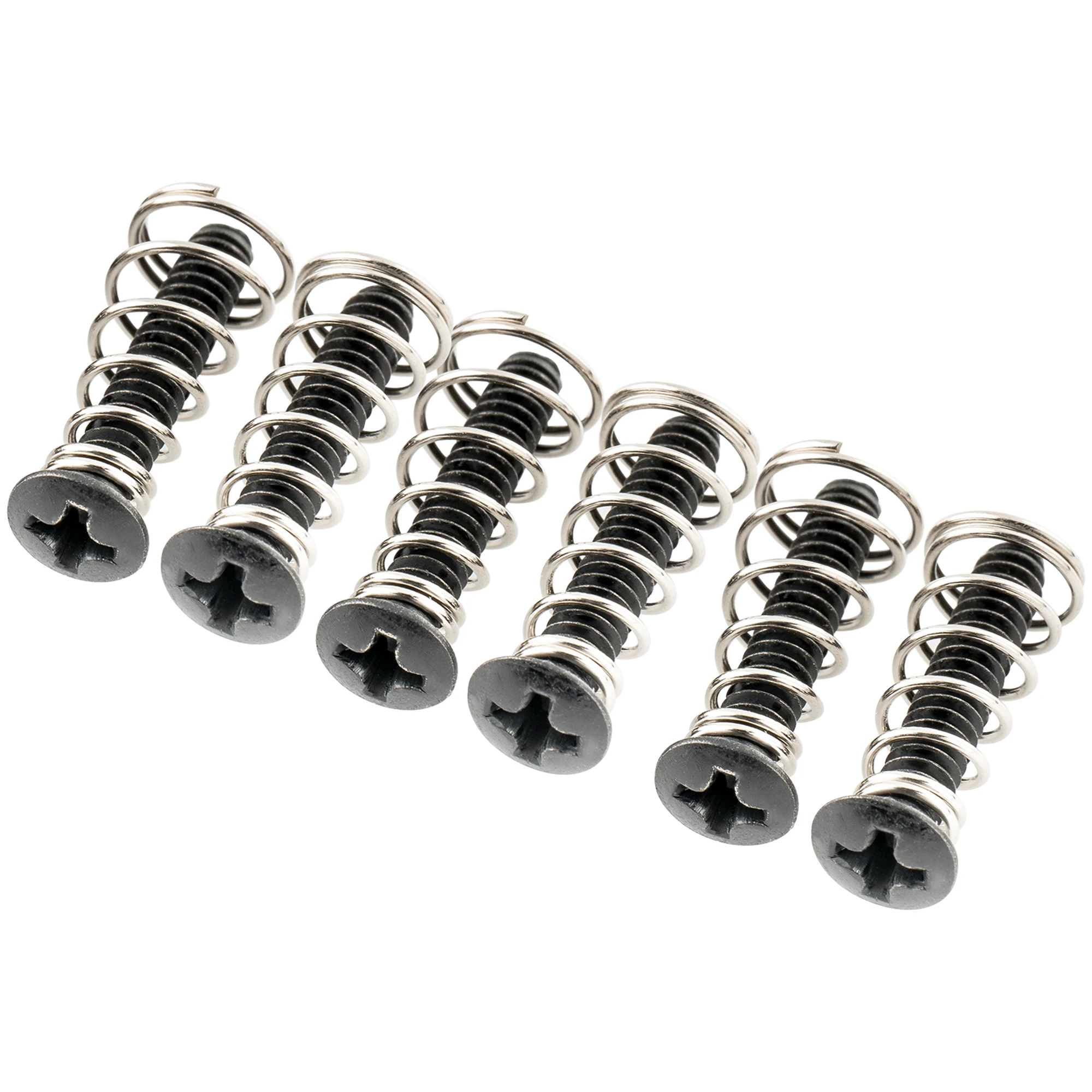 Musiclily Ultra UNC#6-32X3/4 Inch Stainless Steel Single Coil Pickup Screws Springs Set for USA/Mexico Fender ST (Set of 6)