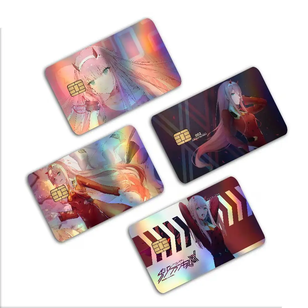 Z-Zero T-Two Darling In T-The F-FranxxS Minimalist Laser Bank Card Stickers Removable Personal Style Decor