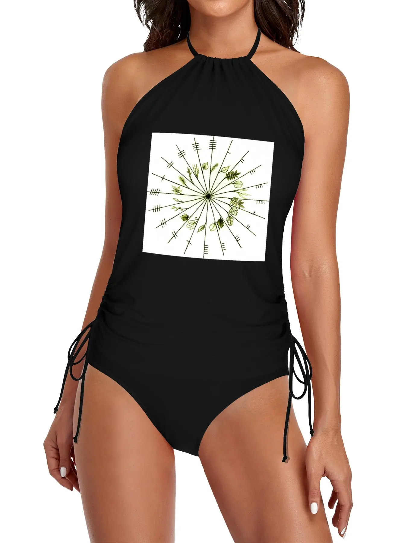 

Ogham Wheel Split Swimsuit Set woman swimwear women's swimsuit 2025 Women's summer dress