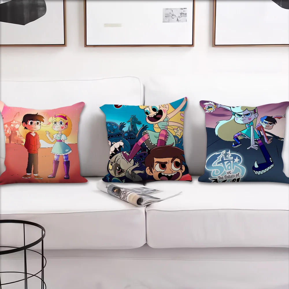 Cute F-Forces Star vs The Of E-Evil Cartoon cushion cover Accessories Square Cushion Room Bedroom Headboard Sofa Living Backrest