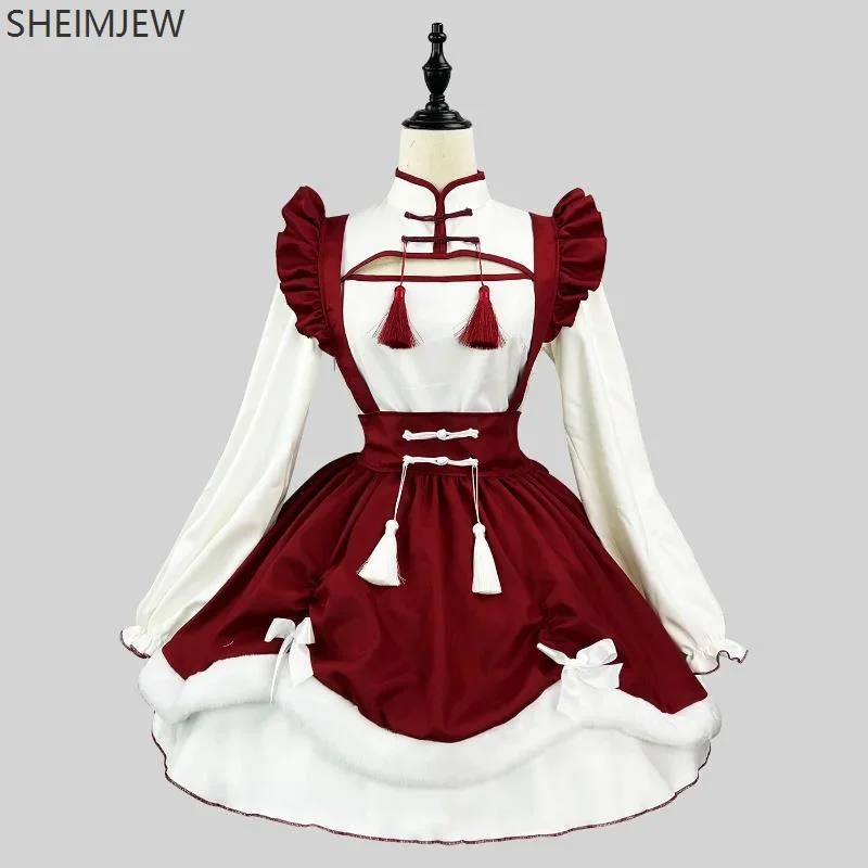 

Cute Girl Lolita Kawaii Maid Costume Role Play Anime Campus Girl Party Maid Costume Sweet Girl Princess New Year Vitality Suit