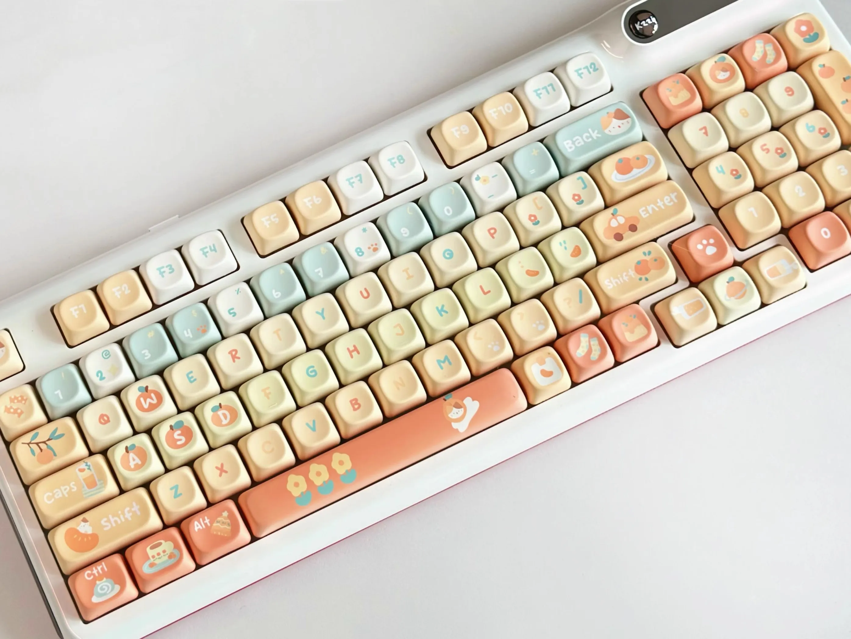 131 key/Set Orange Soda Keycaps XOA Height Cross Aaxis Universal Gaming Mechanical Keyboard Kit Customized Keyboard Keycaps