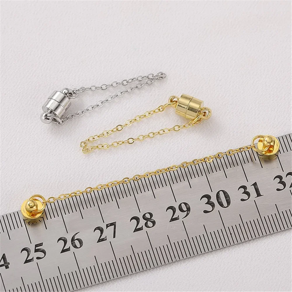 

14K Gold-coated Anti-drop Magnetic Magnetic Buckle Manual Diy Bracelet Necklace Ending Connection Buckle Material Accessories