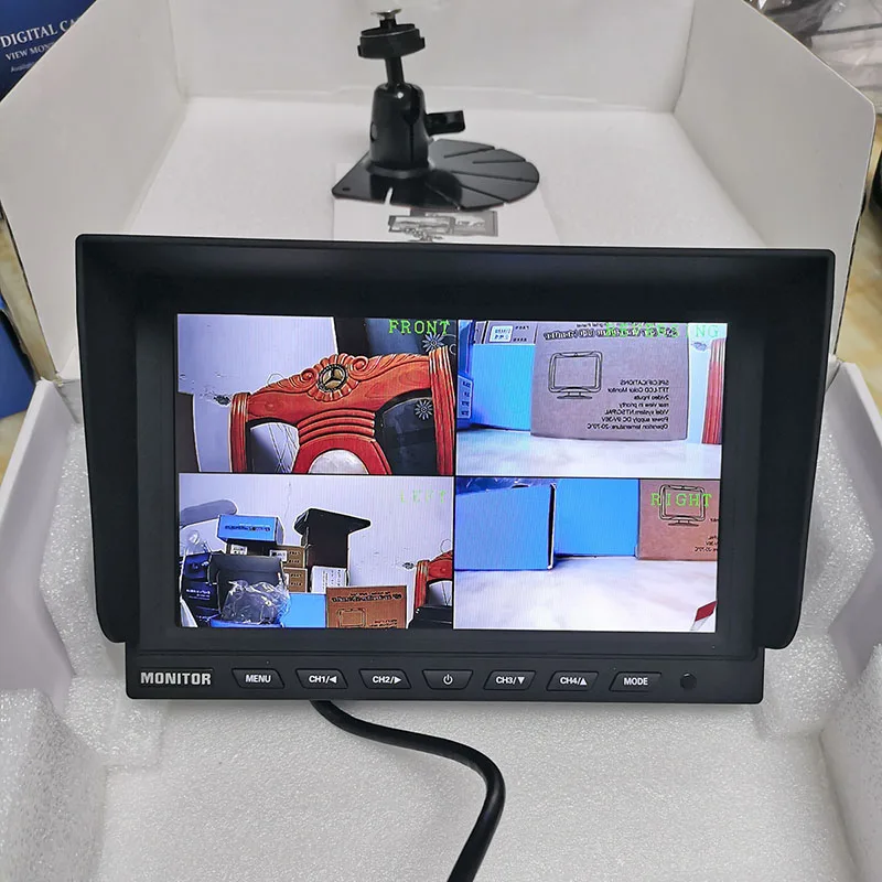 DIYSECUR Hoge Kwaliteit 9 Inch Split Quad Display Kleur Rear View Monitor Video Security Monitor voor Auto Vrachtwagen Bus CCTV Camera