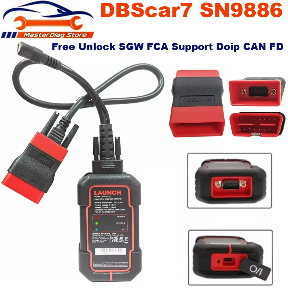2026 NEW Original Launch DBScar 7 SN 9886 4In1 Version Support Doip CAN FD With 1 Year Free Update Xpro5 Free Unlock SGW FCA