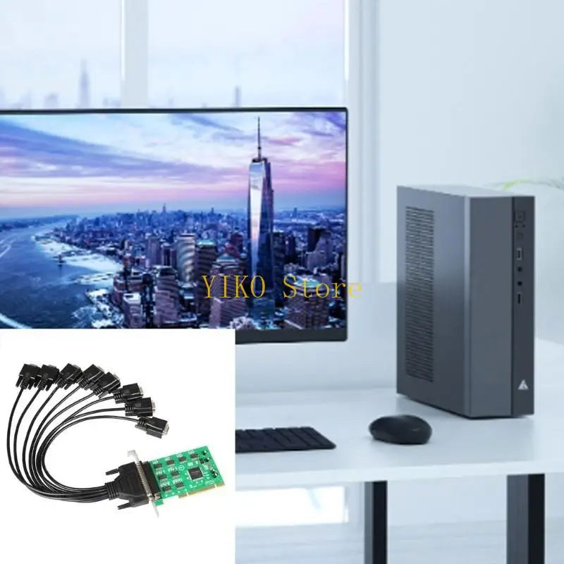 Conexión dispositivo versátil K32C PCI a tarjeta RS232 8 puertos para mejorar conectividad
