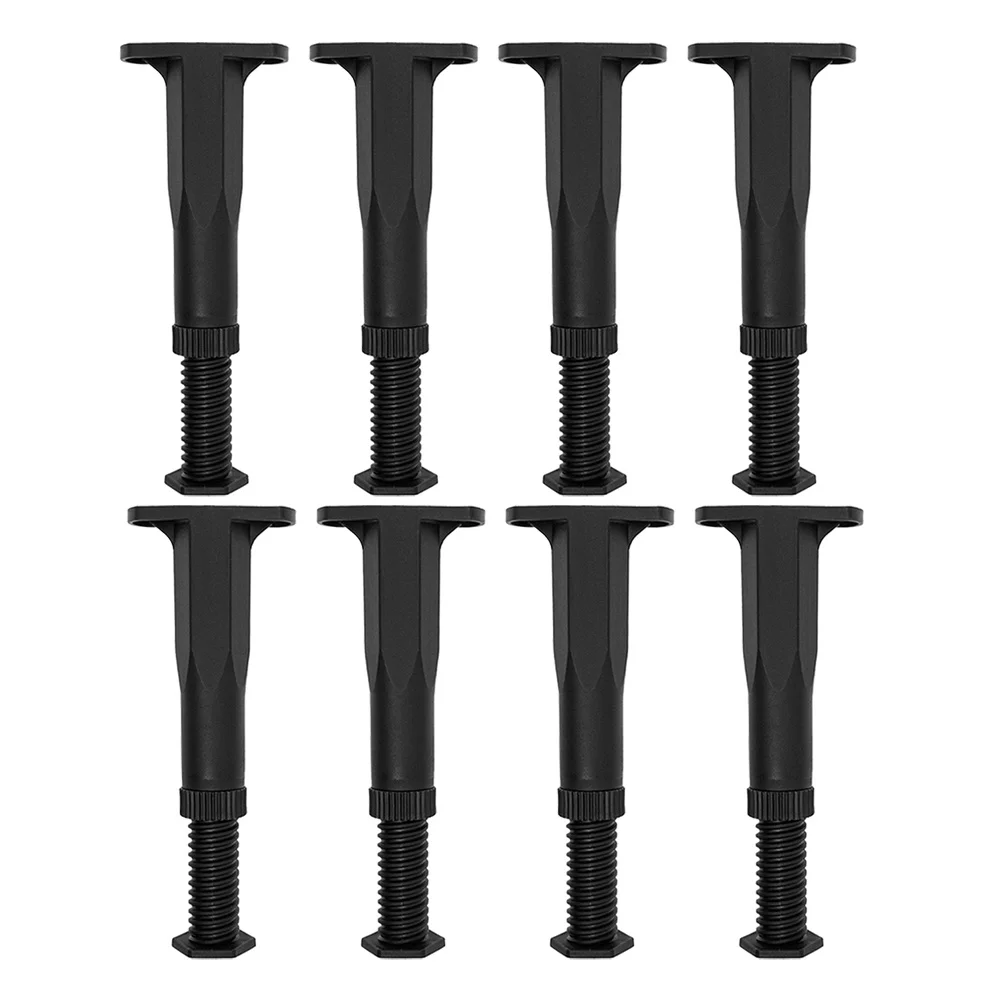 8 قطعة أرجل قطع الأثاث بارتفاع قابل للتعديل مادة البولي بروبيلين طاولة السرير دعم استبدال دعامة سرير عملية شديدة التحمل