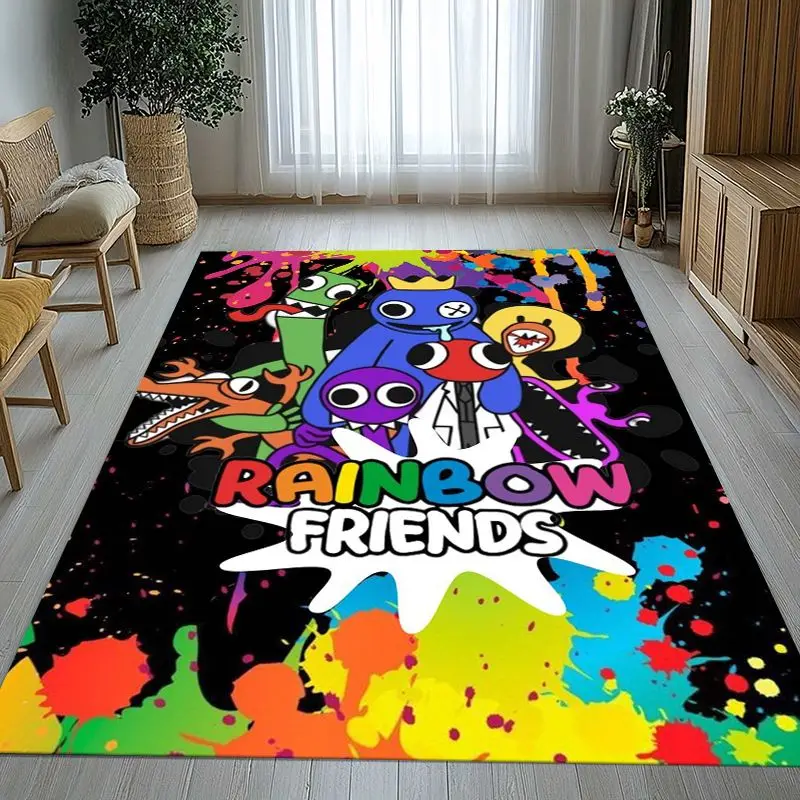 Thriller Cute R-Rainbow Friends Game Non-Slip Large Area Rug for Living Room,Bedroom Playroom Carpet Mat for Sofa,Home Decor
