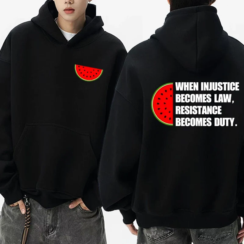 

Funny When Injustice Becomes Law Double Sided printed Hoodie Autumn Winter Men women Fleece Casual Sweatshirt Unisex pullover