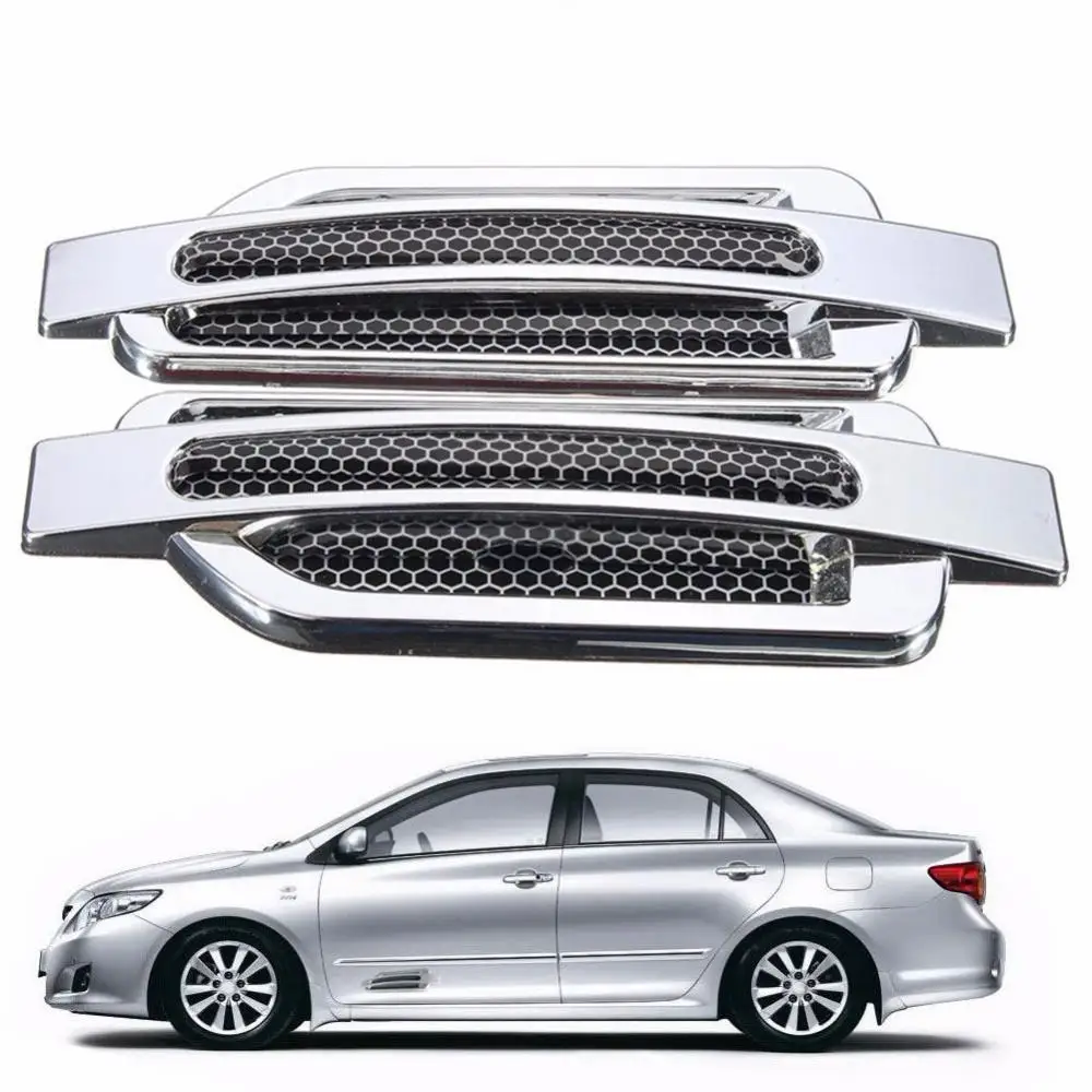 1 Pair Car Hood Side Air Flow Vent Cover Intake Grille Duct Decoration Stickers Наклейка На Автомобильные Решетки