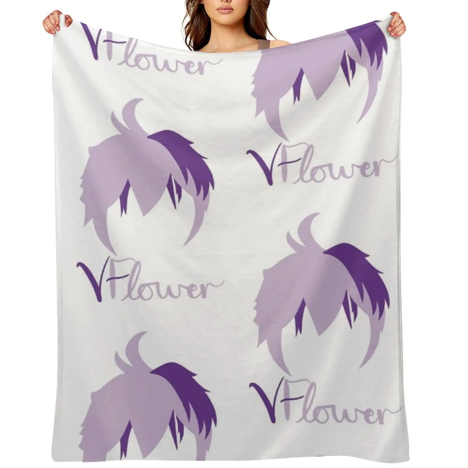 

VFlower silhouette Throw Blanket Warm Extra Large Throw Decorative Throw blankets ands Blankets
