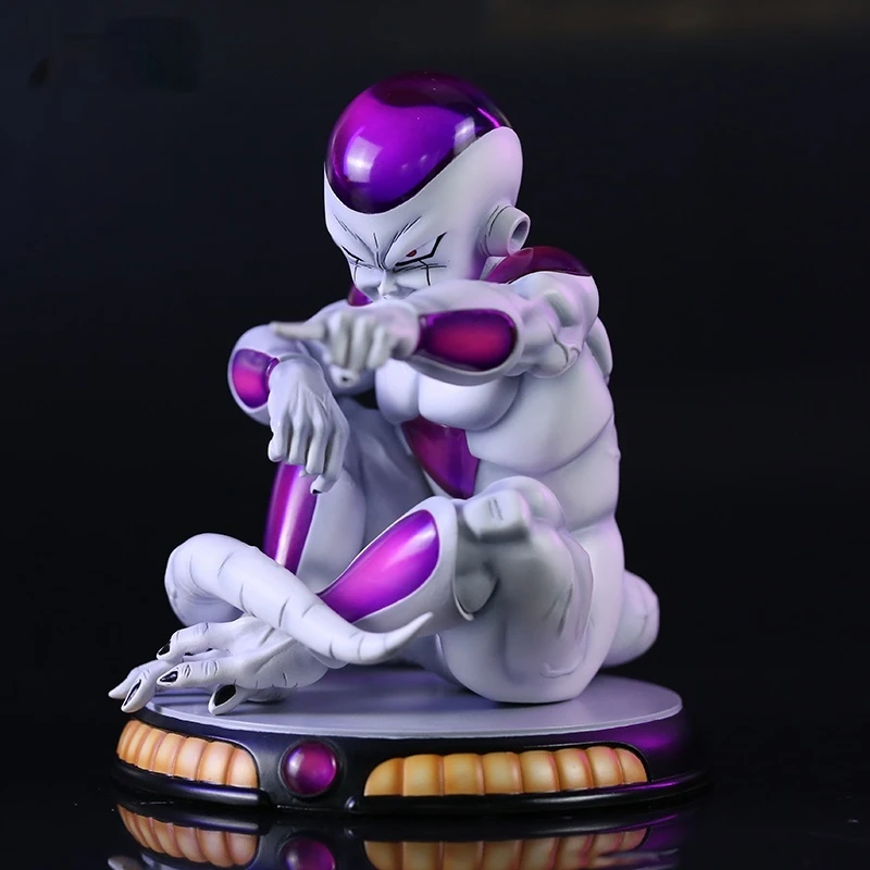 Dragon Ball Anime Peripheral Super Saiyan Frisia Movable Doll Sitting Posture Figurine Model Car Desktop Decoration Ornament Mod