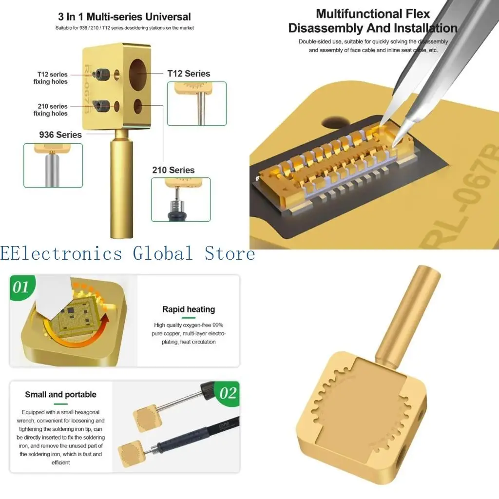 

462B Small Ironing Table Heating Platform Base for Phone Ribbon & Chip Adjustments Welding Station Cable Chip Soldering Tool