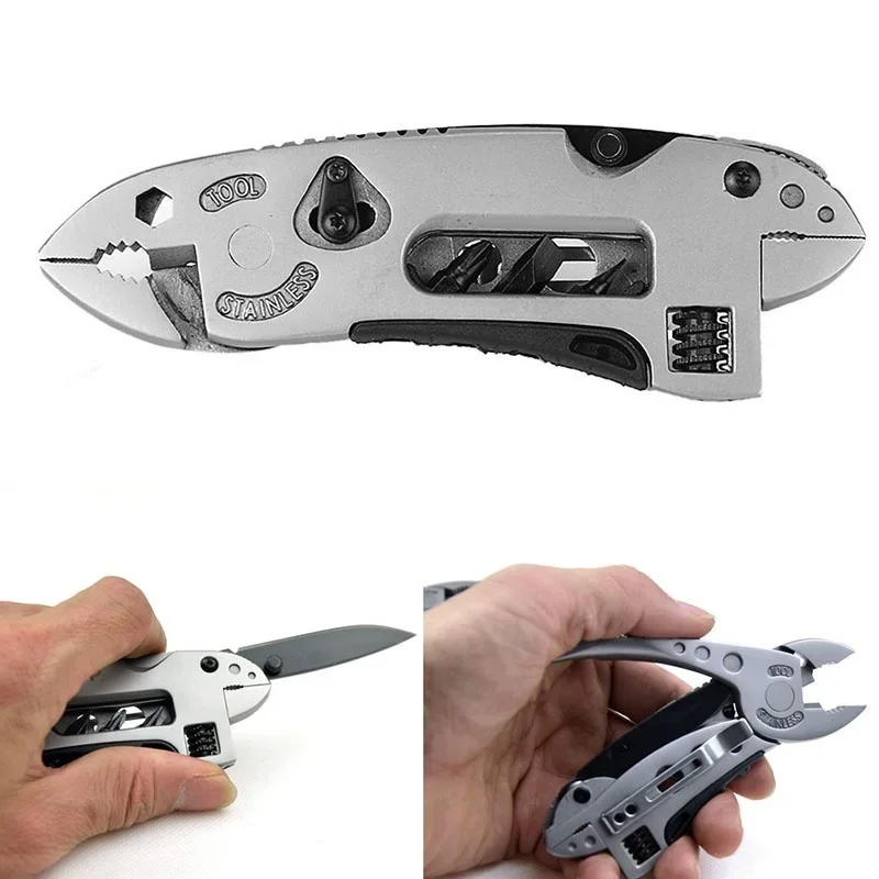 Multitool Pliers Pocket Knife Screwdriver Set Kit Adjustable Wrench Jaw Spanner Repair Outdoor Camping Survival Multi Tools