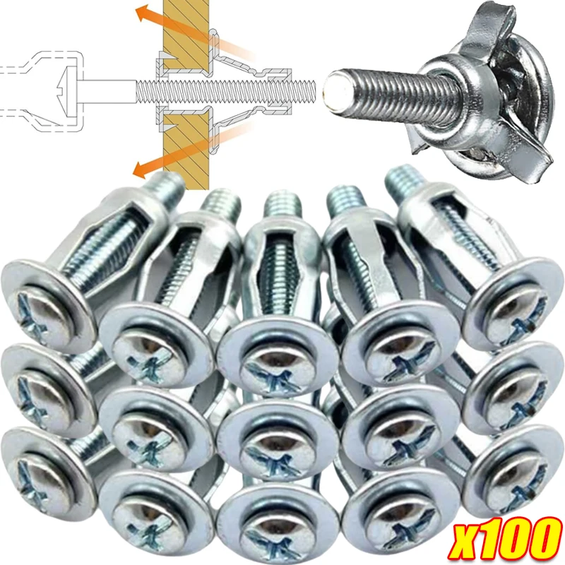 Petal Screw Jack Nuts Screw Anchors Metal Rivet Nut Expansion Plugs Hollow Anchors Rivets Lock Fixed Bolts Board Wall Fasteners