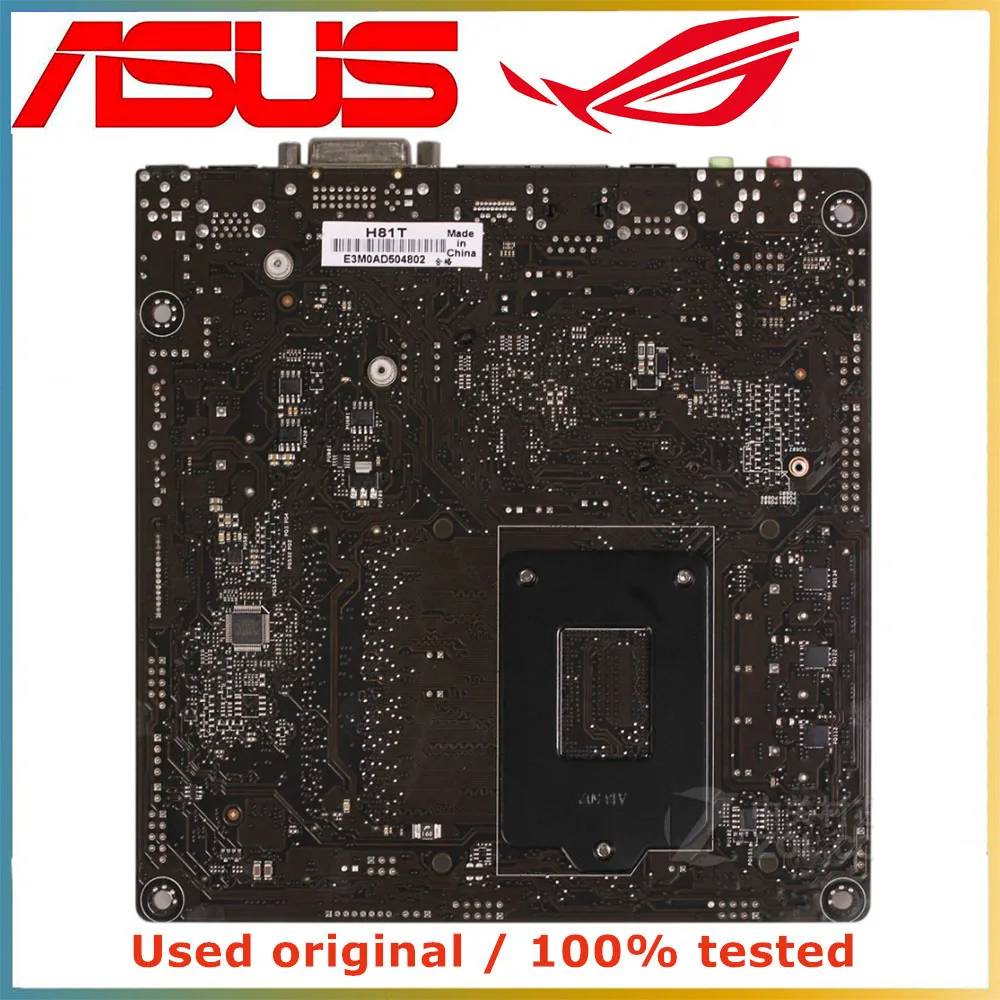 Imagem -05 - Mini Itx Computer Motherboard para Asus Desktop Mainboard Sata Iii Pci-e 3.0 X16 Lga 1150 Ddr3 16g H81t Intel H81