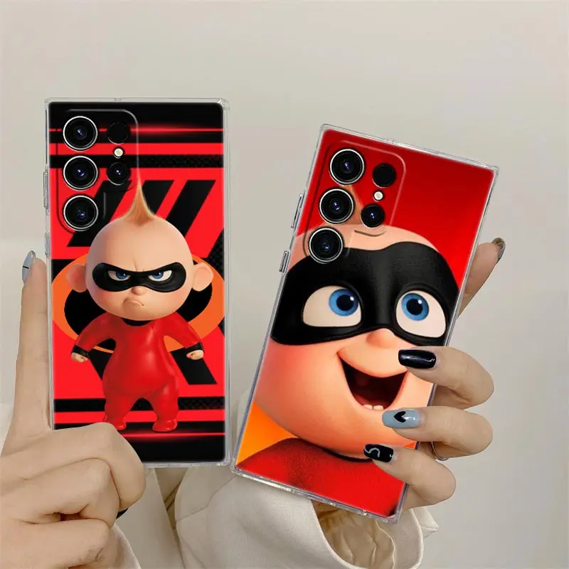 The Incredibles Cute Phone Case For Samsung Galaxy S24FE S25 S23 S21 Ultra S20 S24 FE S22 S25 Plus A35 A55 5G Case Clear Cover