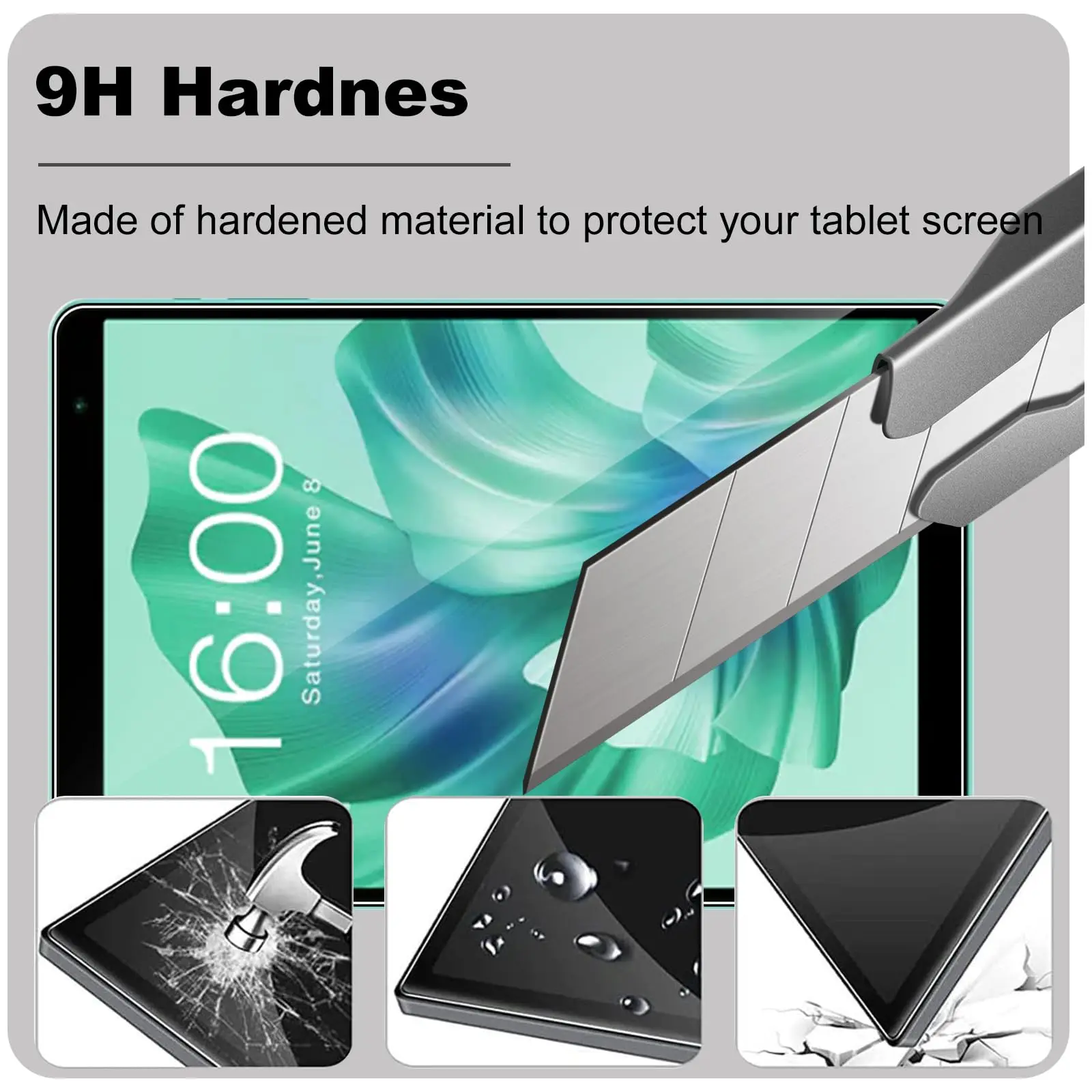 Screen Protector for TECLAST P85T 2023 (8 inch) HD 9H Hardness Anti-Scratch Explosion-Proof Transparent Tempered Glass Film